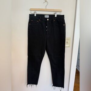 Agolde Nico High-Rise Black Jeans